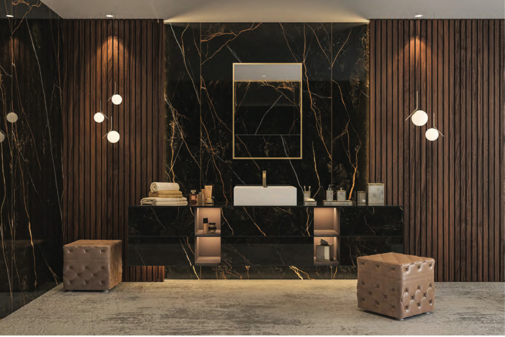 Stratum Portoro: iSlab  8'x4' Porcelain Slabs projects