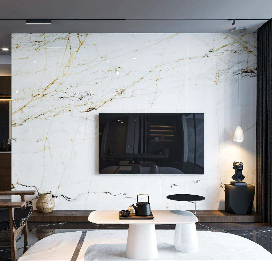 Afyon White: iSlab  8'x4' Porcelain Slabs projects