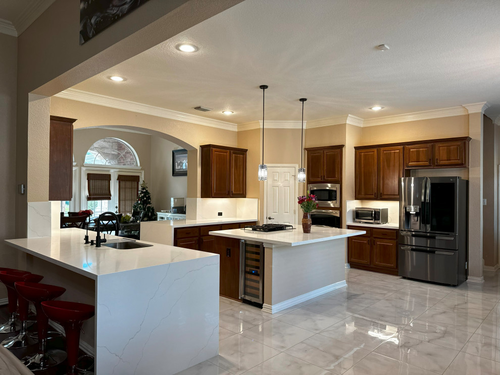 Transitional Master Bath & Kitchen Remodel