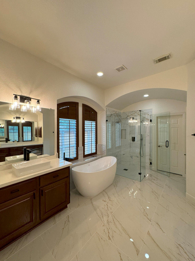 Transitional Master Bath & Kitchen Remodel